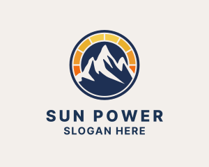 Solar Power Mountain logo design