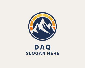 Hiking - Solar Power Mountain logo design