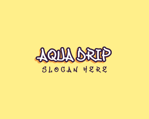 Drip - Graffiti Paint Drip logo design