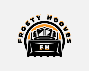 Front Loader Heavy Equipment logo design