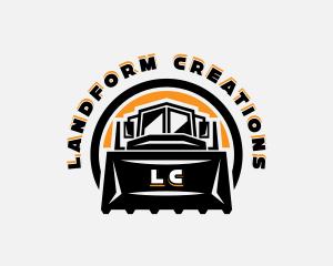 Front Loader Heavy Equipment logo design