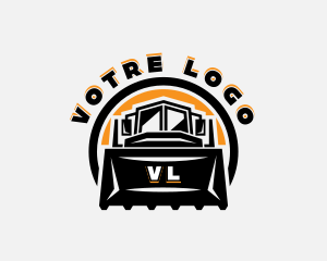 Construction - Front Loader Heavy Equipment logo design