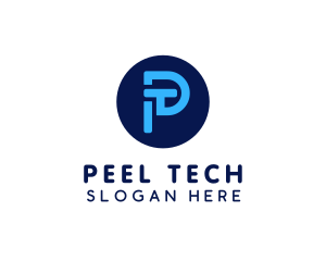 Digital Cyber Letter PT Tech logo design