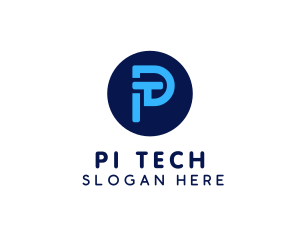 Digital Cyber Letter PT Tech logo design