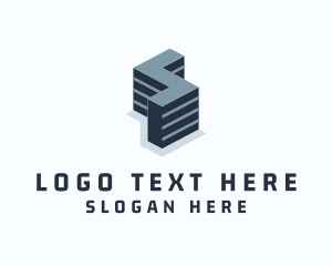 Engineering - 3D Steel Letter S logo design