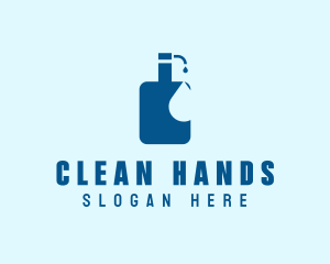 Liquid Soap Hand Sanitizer logo design