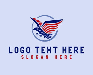 President - Patriotic Eagle Wings logo design