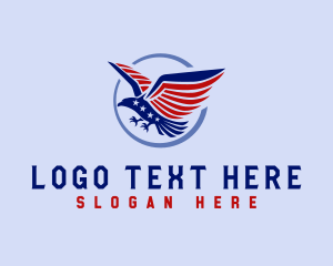 Patriotic Eagle Wings Logo