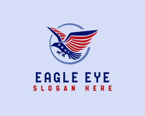 Patriotic Eagle Wings logo design