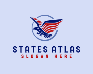 Patriotic Eagle Wings logo design