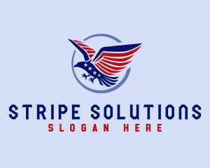 Patriotic Eagle Wings logo design