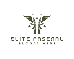 Arsenal - Military Gun Wing Equipment logo design