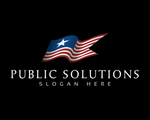 Government - Stars and Stripes Flag logo design