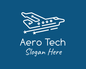 Minimalist Private Plane logo design