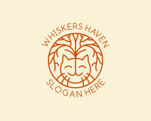 Whiskers - Happy Cat Kitten logo design