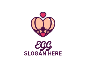 Erotic Heart Butt Logo