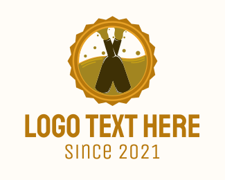 Beer Bottle Badge Logo
