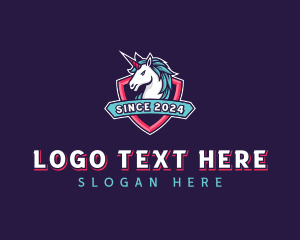 Pride - Unicorn Shield Streaming logo design