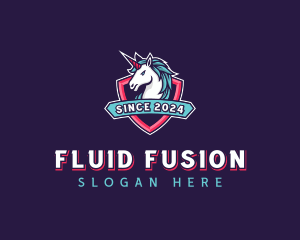 Bisexual - Unicorn Shield Streaming logo design