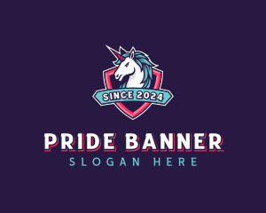 Unicorn Shield Streaming logo design