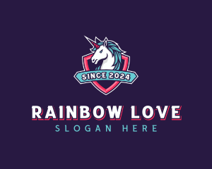 Lesbian - Unicorn Shield Streaming logo design