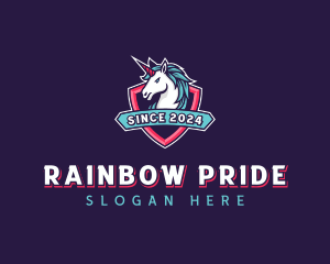 Unicorn Shield Streaming logo design