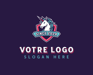 Streamer - Unicorn Shield Streaming logo design