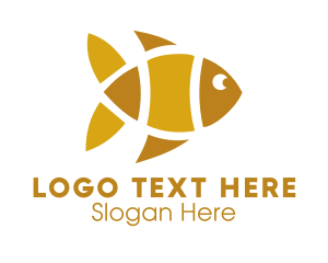 Shade Of Yellow - Yellow Gold Fish logo design