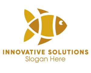 Yellow Gold Fish logo design