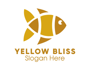 Yellow Gold Fish logo design