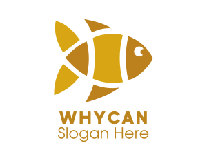 Seafood - Yellow Gold Fish logo design