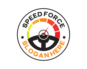 Speed Meter Wheel Badge logo design