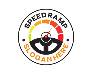 Speed Meter Wheel Badge logo design