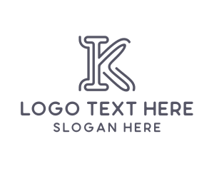 Lettermark - Generic Company Brand Letter K logo design