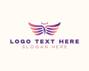 Heavenly - Holy Angel Wings logo design