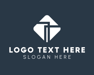 Negative Space - Digital Diamond Abstract logo design