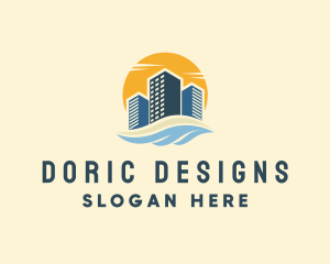 Sunny Seaside Buildings logo design