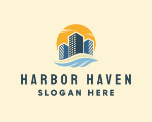 Harbor - Sunny Seaside Buildings logo design