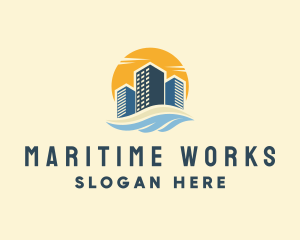 Sunny Seaside Buildings logo design