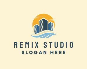 Sunny Seaside Buildings logo design