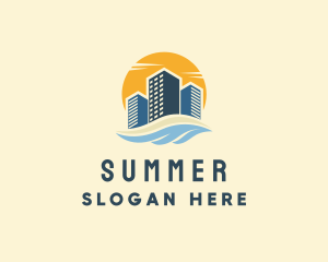 Sunny Seaside Buildings logo design