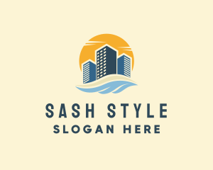 Sunny Seaside Buildings logo design