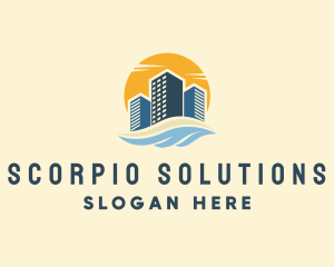 Sunny Seaside Buildings logo design