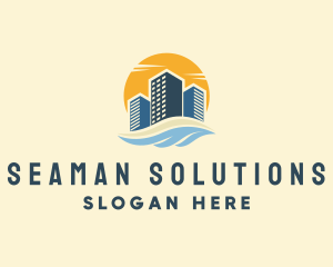 Sunny Seaside Buildings logo design