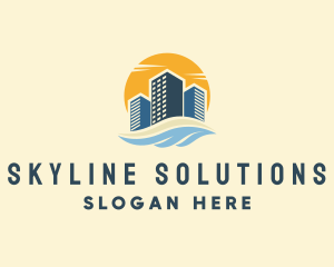 Sunny Seaside Buildings logo design