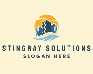 Sunny Seaside Buildings logo design