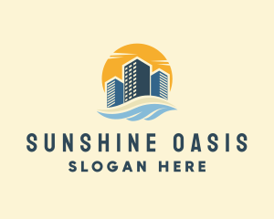 Sunny Seaside Buildings logo design