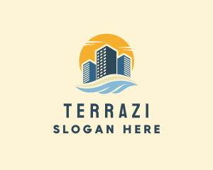 Sunny Seaside Buildings logo design