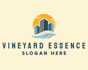 Sunny Seaside Buildings logo design