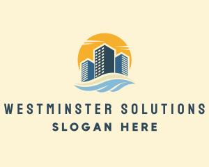 Sunny Seaside Buildings logo design